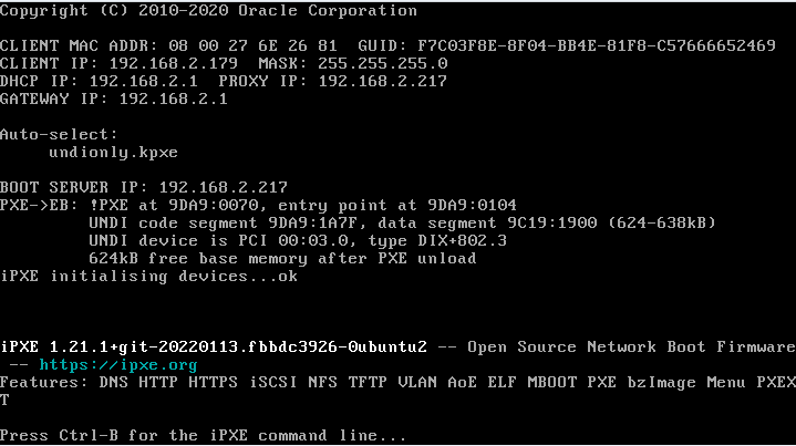 starting ltsp client 1
