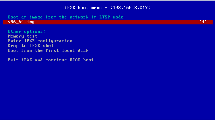 starting ltsp client 2
